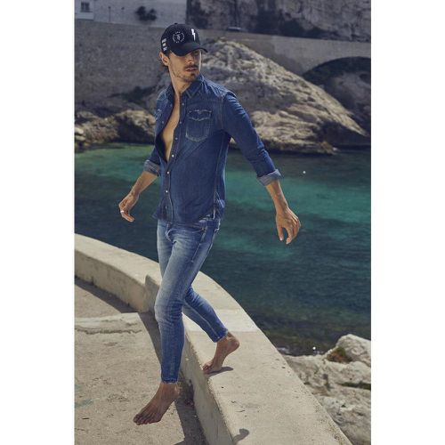 Chemise Juanito en jeans bleu - Le Temps des Cerises - Modalova