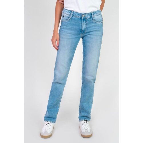 Jeans push-up regular, droit taille haute PULP, longueur 34 en cuir Lise - Le Temps des Cerises - Modalova