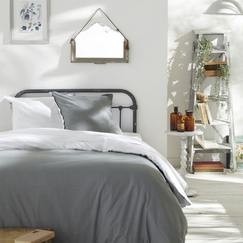 Housse de couette Coton 57 Fils Clair et Blanc Craie Constance - Charme - 3S. x Home - Modalova