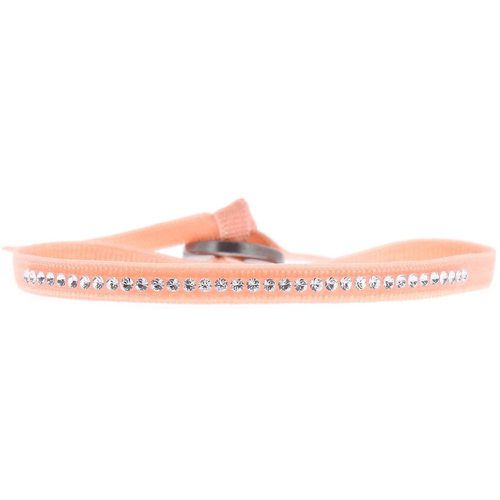 Bracelet A35957 - Bracelet Tissu Rose Cristaux Swarovski - Les Interchangeables - Modalova