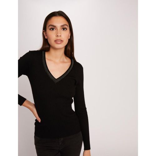 Pull manches longues avec bandes bijoux - Morgan - Modalova