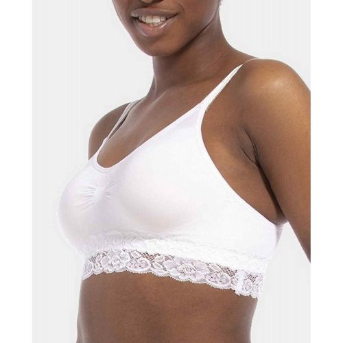 Soutien-gorge Confort bretelles fines dentelle sans armature Blanc - Magic Body Fashion - Modalova