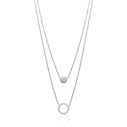 Collier fantaisie double rond oxyde VWZUY345 - Maison de la Bijouterie - Modalova