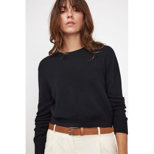 Pull boxy col rond ZIA en cachemire - Maison Héritage - Modalova