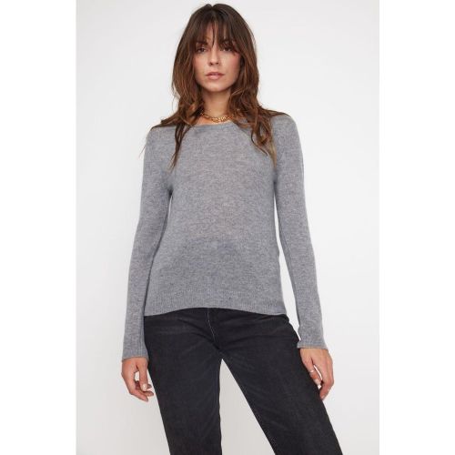 Pull col rond ZARA en cachemire gris fonce - Maison Héritage - Modalova