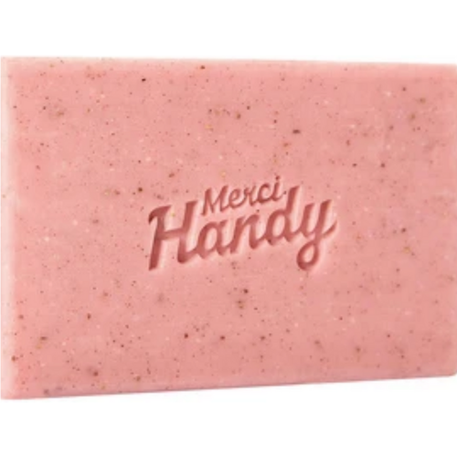 Savon Surgras à l'Huile d'Amande Douce et aux Grains de Noyaux d'Abricot Nettoyant et Exfoliant - Flower Power - Merci Handy - Modalova
