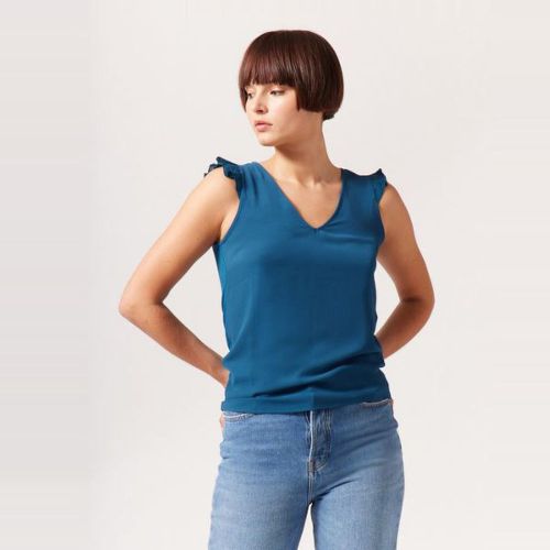 Top uni détails dentelle manches - Naf Naf - Modalova