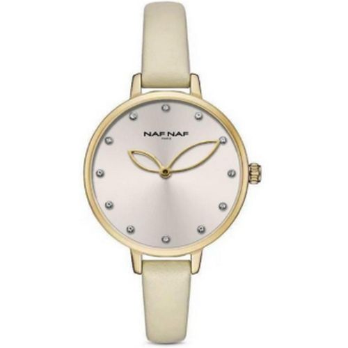 Montre - NAFW1017 Bracelet Cuir Beige - Naf Naf - Modalova