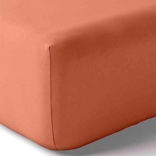 Drap Housse en Coton Bio Terracota et Chanvre - Nydel - Modalova