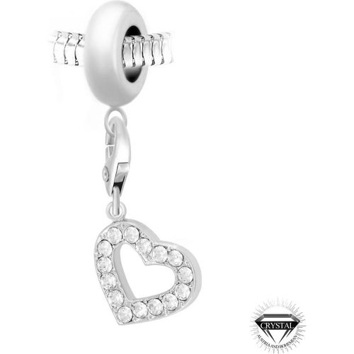 Charm perle coeur orné de cristaux Swarovski par SC Crystal Paris® - So Charm Bijoux - Modalova