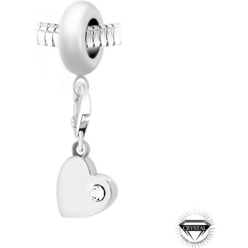 Charm perle Coeur orné de cristaux Swarovski par SC Crystal Paris® - So Charm Bijoux - Modalova