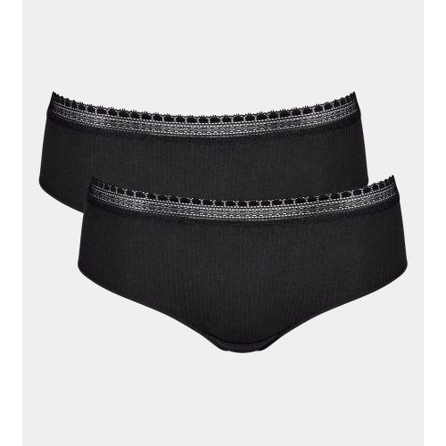 Lot de 2 Culottes - Noire en coton - Sloggi - Modalova
