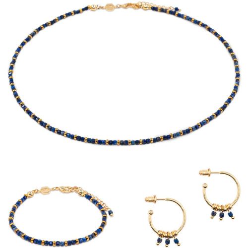 Collier, Bracelet Et Boucles D'Oreilles Karia En Pierres Lapis-Lazuli - Sloya - Modalova