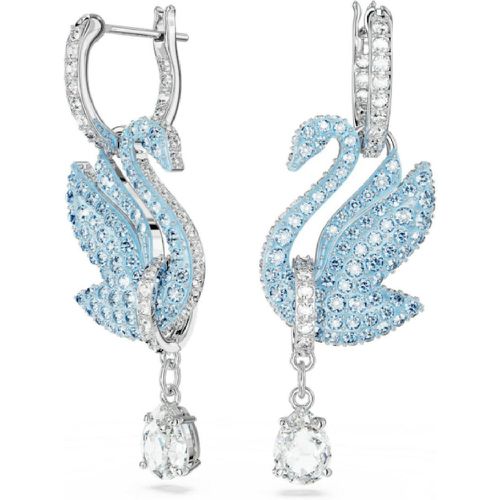 Boucles d'oreilles 5660593 PE Blue RC05/RHS - Iconic Swan - Swarovski - Modalova