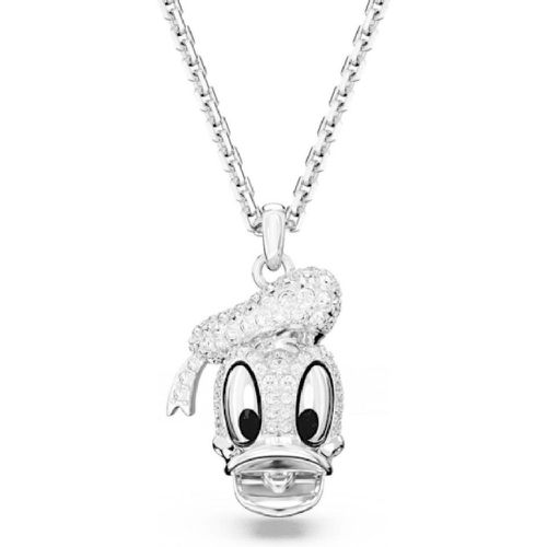 Pendentif Disney Donald Duck Blanc Métal rhodié - Swarovski - Modalova