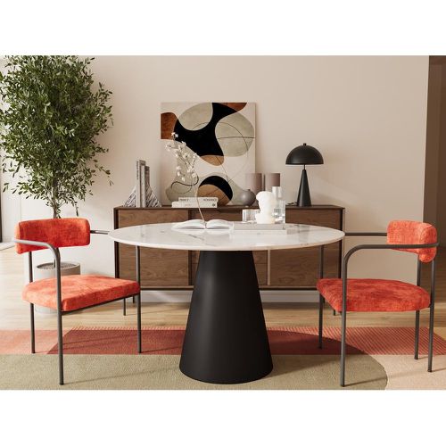 Chaise de salle à manger tapissée avec accoudoirs en velours BARBARA - POTIRON PARIS - Modalova