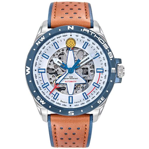 Montre Athos 8 - 668130 Bracelet Cuir Marron - Patrouille de France Montres - Modalova