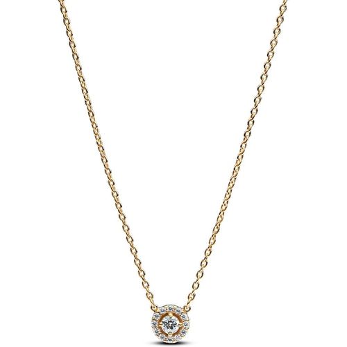 Collier avec Pendentif Halo Rond Pavé - Pandora - Modalova