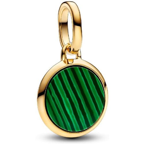 Mini Charm Médaillon Gravable Vert - Pandora - Modalova