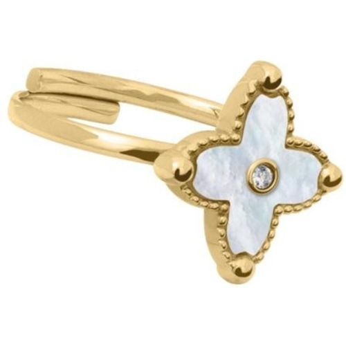 Bague Ajustable Pierre Lannier RUBYA Acier Nacre Blanche - Pierre Lannier Bijoux - Modalova