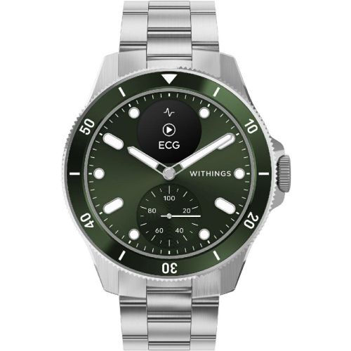 Montre de Santé Connectée Scanwatch Nova - Wsw N Green Bracelet Acier - Withings - Modalova
