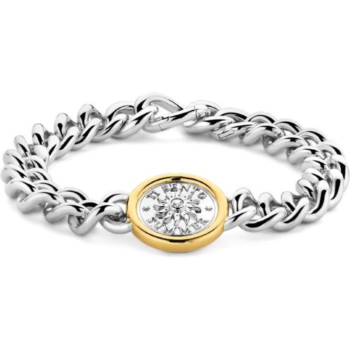 Bracelet - 23038ZY Rhodié Et Pièce Serti Doré - Ti Sento - Modalova