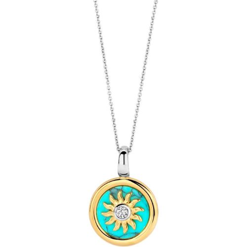 Pendentif - 6831TQ Argent Et Pierre Synthétique Turquoise Forme Soleil - Ti Sento - Modalova