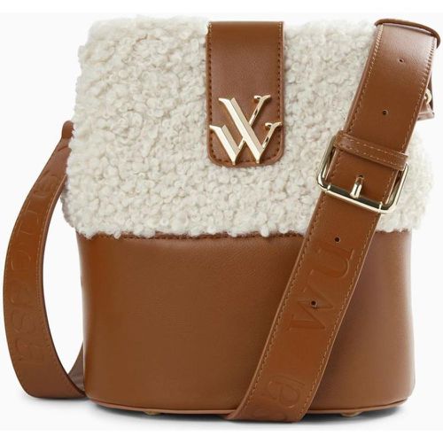 Sac seau en faux shearling camel - Vanessa Wu - Modalova