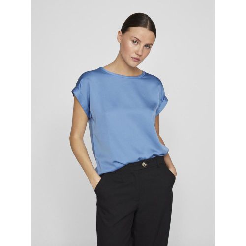 Blouse manches courtes en satin Ellette Ines - Vila - Modalova