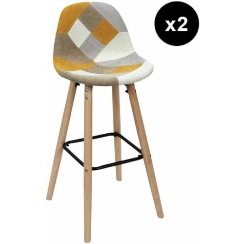 Lot de 2 Tabourets De Bar Patchwork - 3S. x Home - Modalova