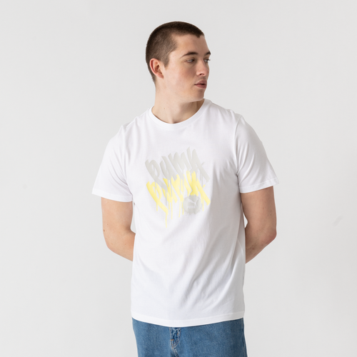 Tee Shirt Graffiti Blanc/jaune - Puma - Modalova