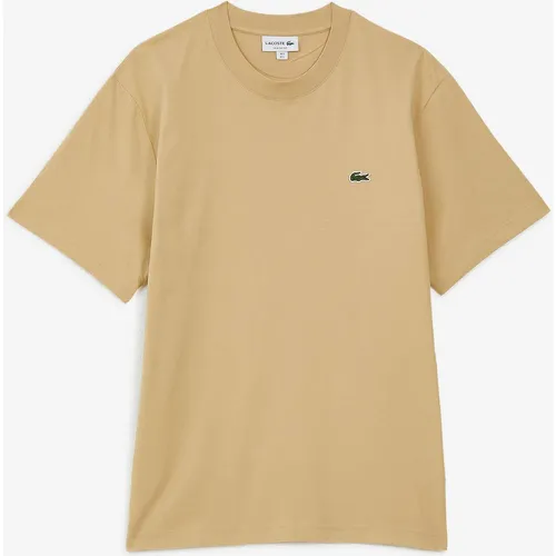 Tee Shirt Classic Small Logo Beige - Lacoste - Modalova