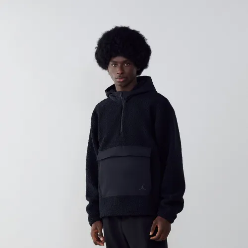 Hoodie Half-zip Sherpa Noir - Jordan - Modalova