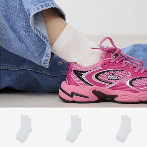 Pack Chaussettes X3 Mid Crew Blanc - COURIR - Modalova