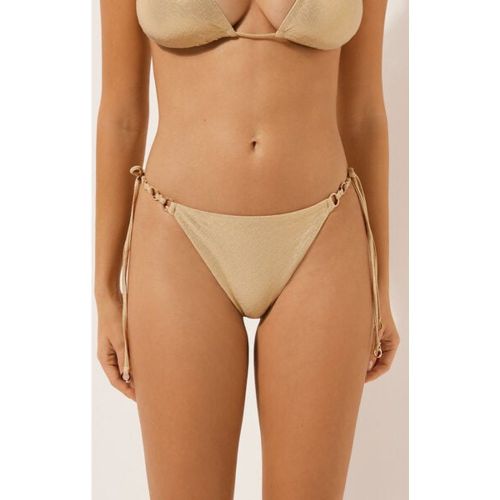 Bas de maillot brésilien à lanières Gold Waves Taille S - Calzedonia - Modalova