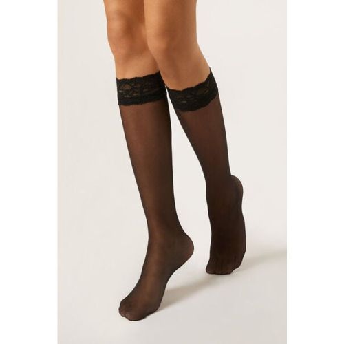 Chaussettes hautes avec Volant en Dentelle Taille TAILLE UNIQUE - Calzedonia - Modalova