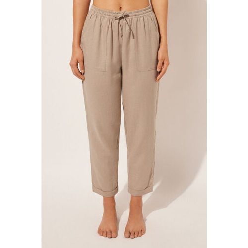 Pantalon en lin et viscose Taille S - Calzedonia - Modalova