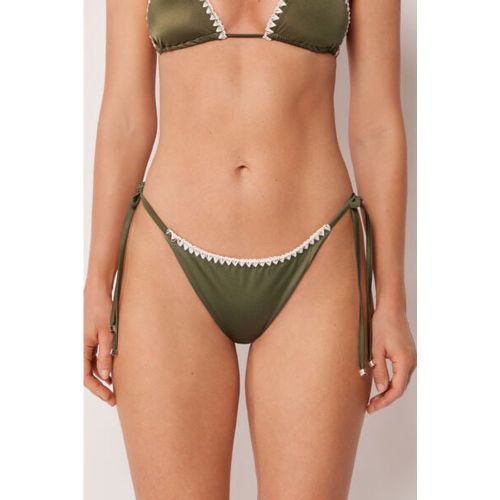 Bas de maillot brésilien à lanières Refined Shine Taille S - Calzedonia - Modalova