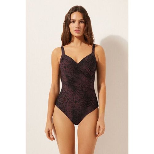 Maillot une pièce gainant Dark Animalier Taille S - Calzedonia - Modalova