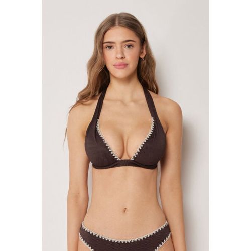 Haut de maillot triangle rembourré Bicolor Embroidery Taille XS / 1 - Calzedonia - Modalova