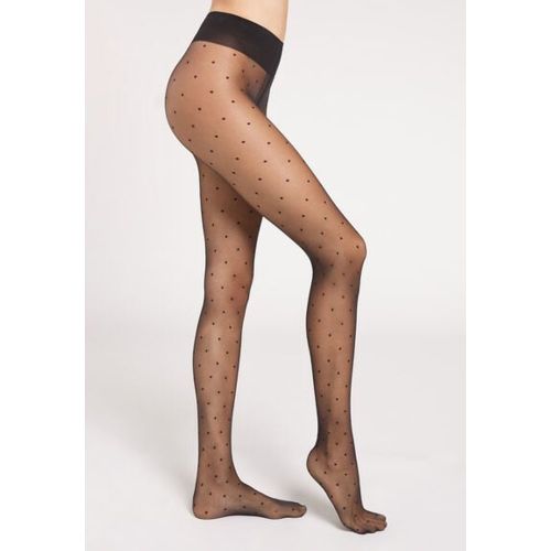 Collant Voile 20 Deniers à Motifs Pois Taille M - Calzedonia - Modalova