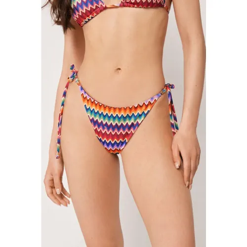 Bas de Maillot de Bain Brésilien Lanières Vibrant Chevron Taille M - Calzedonia - Modalova