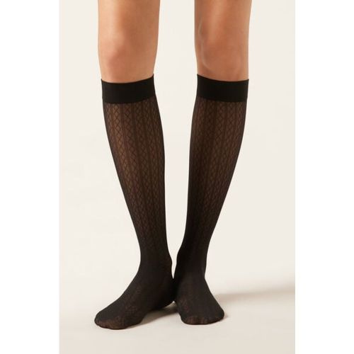 Chaussettes hautes à losanges Taille TAILLE UNIQUE - Calzedonia - Modalova