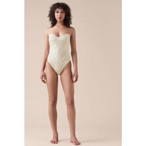 Maillot de Bain Une Pièce Sequin Net Taille L - Calzedonia - Modalova