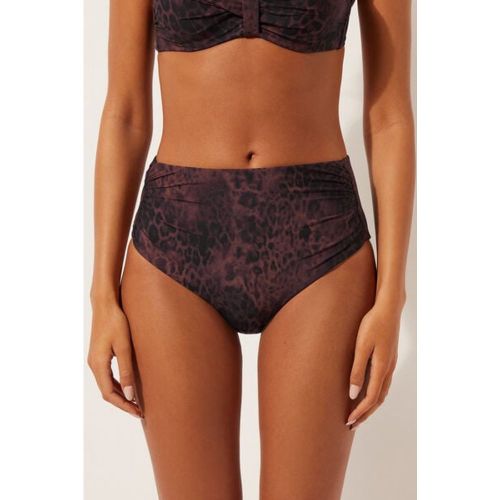 Bas de Bikini Taille Haute Dark Animalier Taille L - Calzedonia - Modalova