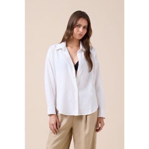 Chemisier court en lin et viscose Taille L - Calzedonia - Modalova
