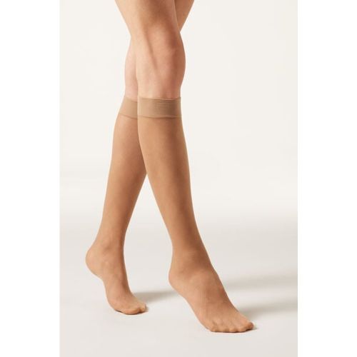 Chaussettes hautes transparentes à motif losanges Taille TAILLE UNIQUE - Calzedonia - Modalova