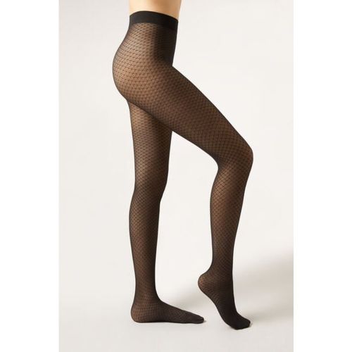 Collant Opaque à Losanges Taille M/L - Calzedonia - Modalova