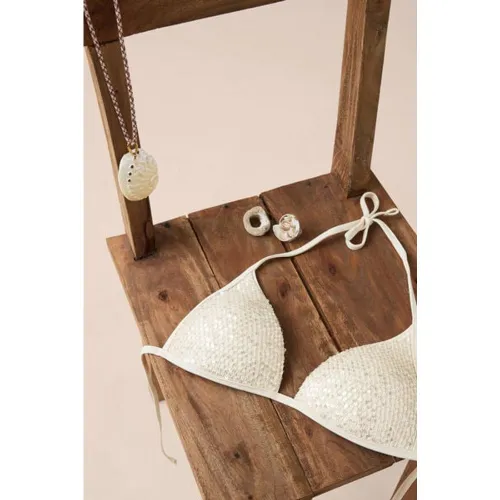 Haut de Maillot de Bain Triangle Rembourré Sequin Net Taille S / 2 - Calzedonia - Modalova