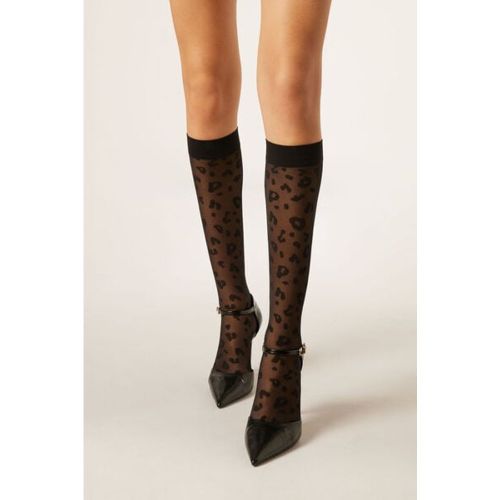Mis-Bas Voile à Motif Fantaisie Animalier Taille TAILLE UNIQUE - Calzedonia - Modalova